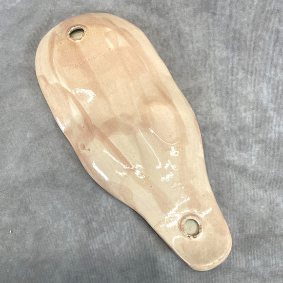 Vtg 70s Ceramic Mushroom Spoon Holder Rest Hand Painted Holland Mold Wall Decor - Picture 5 of 6